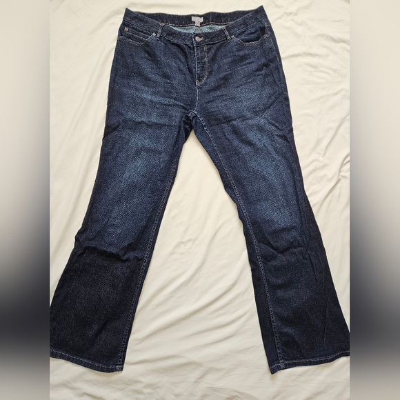 J Jill Womens Bootcut Jeans Dark Wash Stretch Denim Authentic - Picture 1 of 10